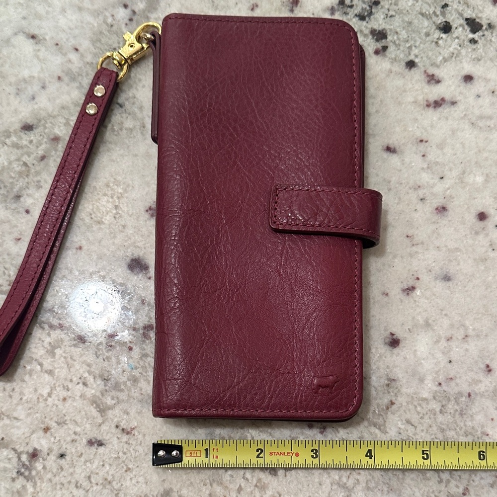 Will Leather Goods Burgundy leather wallet